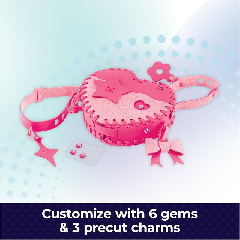 Cool maker , Sweetheart Handbag Kit, Design a Faux Leather Shoulder Bag, Arts and Crafts Kit, Kids Toys for Girls Ages 6 and up - Image 4